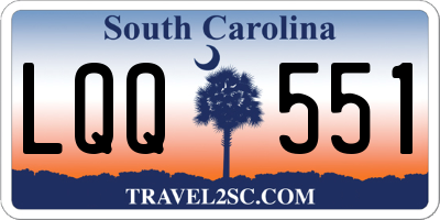 SC license plate LQQ551