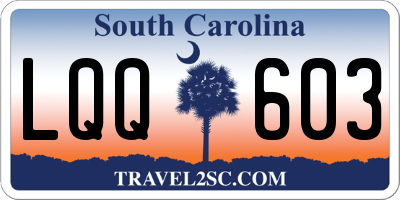 SC license plate LQQ603