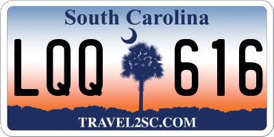SC license plate LQQ616