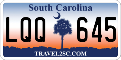 SC license plate LQQ645