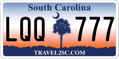 SC license plate LQQ777