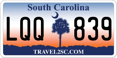 SC license plate LQQ839