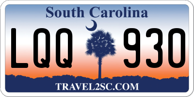 SC license plate LQQ930