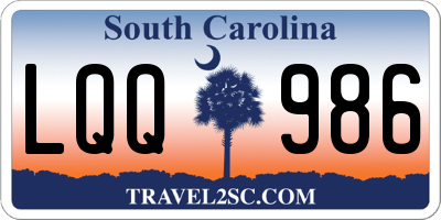 SC license plate LQQ986