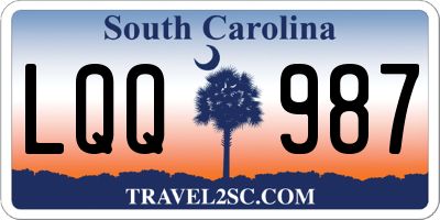 SC license plate LQQ987