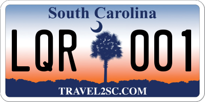 SC license plate LQR001