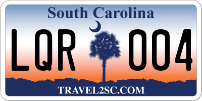 SC license plate LQR004