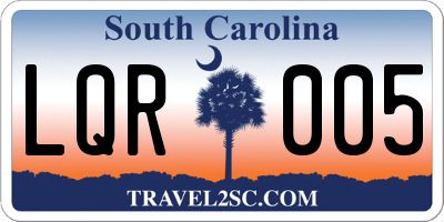 SC license plate LQR005