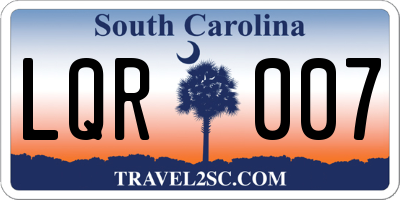 SC license plate LQR007