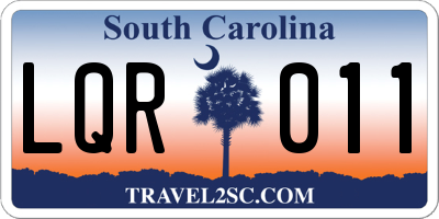 SC license plate LQR011