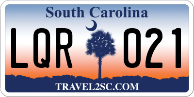 SC license plate LQR021