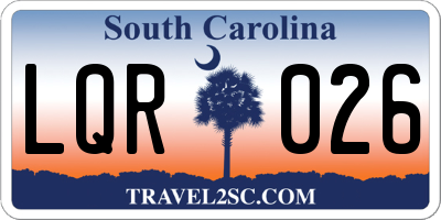 SC license plate LQR026