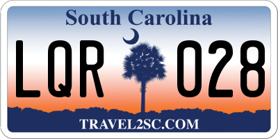 SC license plate LQR028