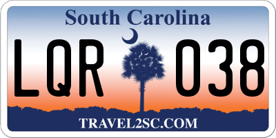 SC license plate LQR038