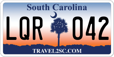 SC license plate LQR042