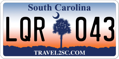 SC license plate LQR043