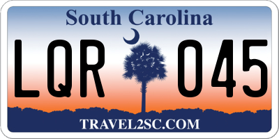 SC license plate LQR045