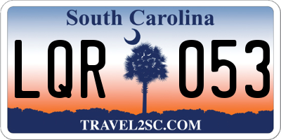 SC license plate LQR053
