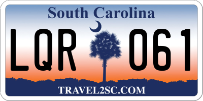 SC license plate LQR061