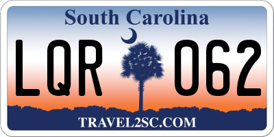 SC license plate LQR062