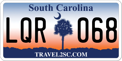 SC license plate LQR068
