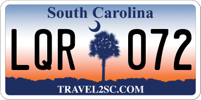 SC license plate LQR072