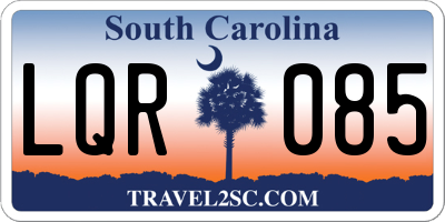 SC license plate LQR085