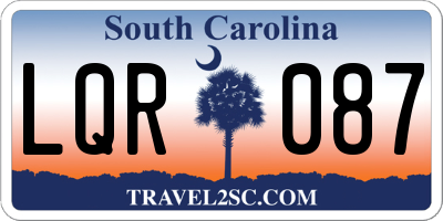 SC license plate LQR087
