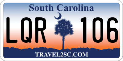 SC license plate LQR106