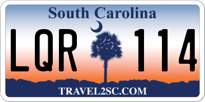 SC license plate LQR114