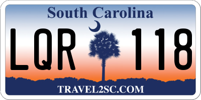 SC license plate LQR118