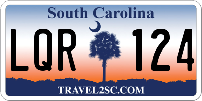 SC license plate LQR124