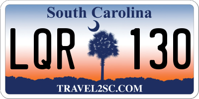 SC license plate LQR130