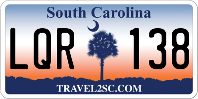 SC license plate LQR138