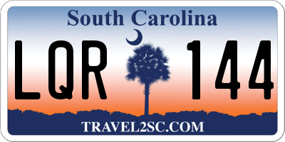 SC license plate LQR144