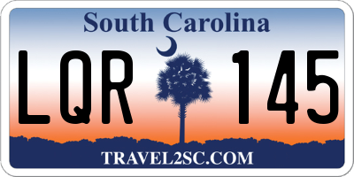 SC license plate LQR145