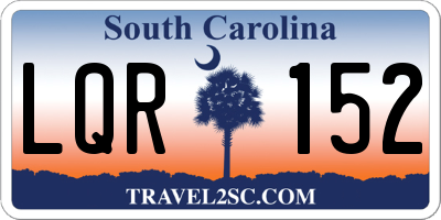 SC license plate LQR152