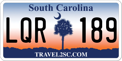 SC license plate LQR189