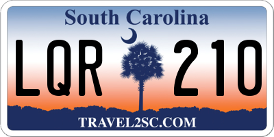 SC license plate LQR210