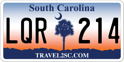 SC license plate LQR214