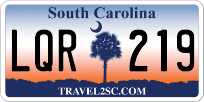 SC license plate LQR219