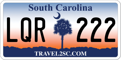 SC license plate LQR222