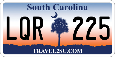 SC license plate LQR225