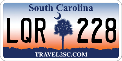 SC license plate LQR228