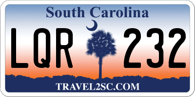 SC license plate LQR232