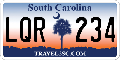 SC license plate LQR234