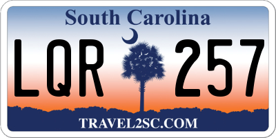 SC license plate LQR257