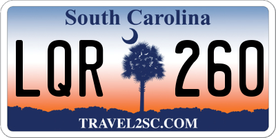 SC license plate LQR260