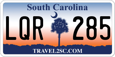 SC license plate LQR285