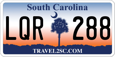 SC license plate LQR288
